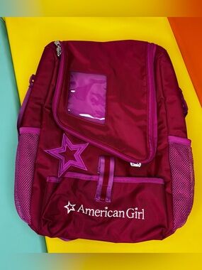 American Girl Vintage Doll 15" Backpack‎ Carrier Bag Case Window